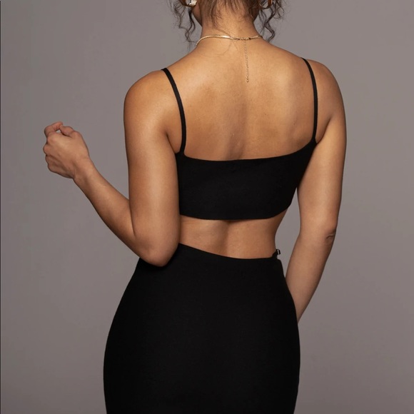 JLUXLABEL BLACK FINE ROMANCE TWO PIECE SET - Picture 5 of 6